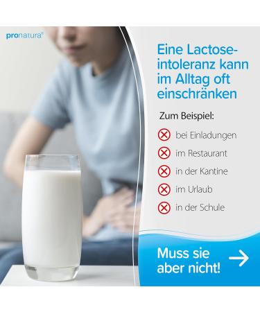 Pro Natura Lactrase 6000 - 60 Lactase Capsules for Lactose Intolerance | Enjoy Milk & Dairy Products Carefree - Buy Online on GoSupps.com