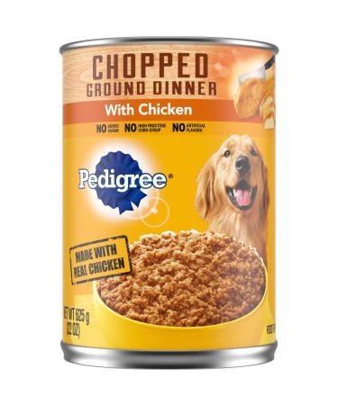 Pedigree Chopped Ground Dinner Wet Dog Food, 22 oz. Cans (Pack of 12) Chicken
