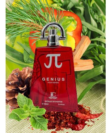 Genius Red For Men Eau de Parfum 3.4 Fl. Oz. Amber Fougere fragrance for men. - Buy Online on GoSupps.com