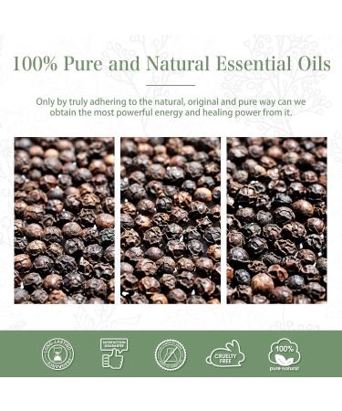 PHATOIL Black Pepper Essential Oil 100ML - 100% Pure Therapeutic Grade for Diffuser & Aromatherapy - Buy Online on GoSupps.com