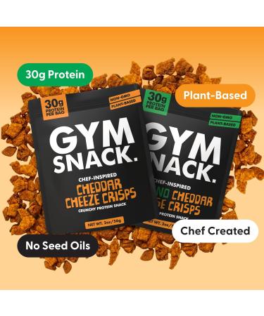 Gym Snack Cheezy Variety Pack Cheddar and Jalapeno Cheddar Protein Crisps 2 oz Each 4 Pack Crunchy Pea Protein Snack with Bold Cheesy Flavor | Low Carb Gluten-Free Vegan-Friendly Protein Snack for On-the-Go Fuel Jalepen  - Buy Online on GoSupps.com
