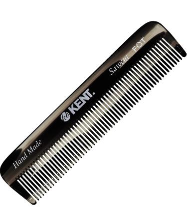 Kent A FOT Handmade Pocket Comb for Men, Women and Kids, All Fine Tooth Hair Comb Straightener for Everyday Grooming and Styling Hair, Beard and Mustache, Saw Cut and Hand Polished, Made in England 1 Pack B-Graphite