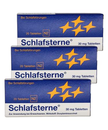 Pharma pearl sleeping stars with doxylamine for sleep disorders 3x 20st.I supports falling asleep and sleeping I with Give-Away from Pharma Perle