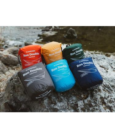 KAMMOK Roo Double XL Hammock | Water-Resistant Ripstop Fabric | Lightweight & Packable | Granite Gray - Buy Online on GoSupps.com
