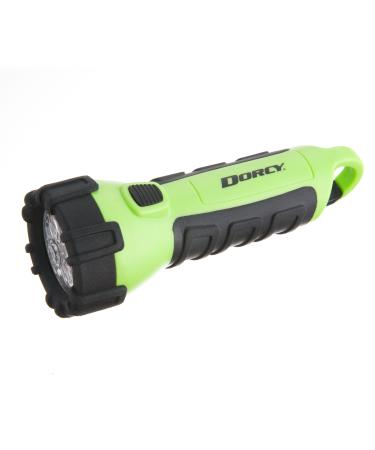 Dorcy 55 Lumen Floating Water Resistant LED Flashlight with Carabineer Clip, Neon Green (41-2513)