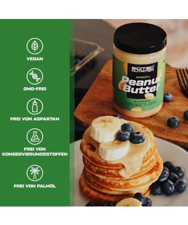 Scitec Nutrition Peanut Butter 1kg - Palm Oil Free Vegan Low Salt Protein Source - Natural Energy Boost - Smooth 1 Pack - Buy Online on GoSupps.com