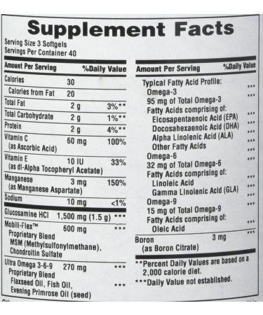 Joint Support Supplement 120ct by Puritan's Pride: Glucosamine, Chondroitin, MSM, Omega 3 6 9 for Joint Comfort & Flexibility - Buy Online on GoSupps.com