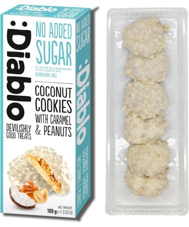 Diablo No Added Sugar Coconut Cookies With Caramel & Peanut 100g (Pack Of 2) - Buy Online on GoSupps.com
