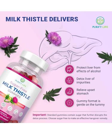 Premium Sugar-Free Milk Thistle Gummies | Liver Cleanse & Detox | 1000mg/serv | 3rd Party Tested USA Extract | Vegan & Antioxidant Support - Buy Online on GoSupps.com