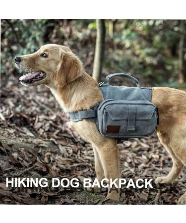 OneTigris Hoppy Camper 2.0 Dog Backpack - Tear-Resistant Hiking & Camping Pack for M/L Size Dogs (Large Grey) | International Shipping Available - Buy Online on GoSupps.com