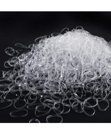 Jieddey 1000 PCs Clear Hair Ties - Mini Elastic Rubber Bands for Kids & Girls - Perfect for Braids Wedding Hairstyles & Dreadlocks - Buy Online on GoSupps.com