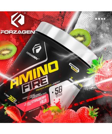 Forzagen Amino Fire | Essential Amino Energy Powder for Pre-Workout | BCAA Energy Boost & Muscle Recovery Drink Mix Enhance Focus & Concentration Dietary Supplement | Strawberry Kiwi 40 Servings - Buy Online on GoSupps.com