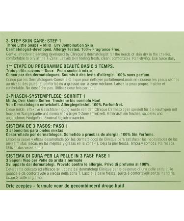 Clinique 3 x 50g Mild Little Soap for Unisex - Gentle Cleansing Bar Set - Buy Online on GoSupps.com