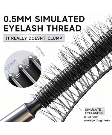 Curling Mascara - Long-Lasting Curling and Lengthening Makeup | Black Tubular Mascara - For Women and Girls - For Dates Commuting Work Daily Life Travel Parties Weddings and Photoshoots - Buy Online on GoSupps.com