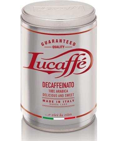LUCAFF Decaffeinated coffee 100% Arabica ground coffee 12 coffee cans x 250 gr. Steel can preserves aroma sweet taste full body thick cream pleasant aroma - Buy Online on GoSupps.com