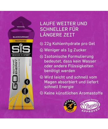 Buy SIS Science in Sport GO Isotonic Gel Tropical - Blackcurrant Flavour 30-Pack | Fast International Shipping - Buy Online on GoSupps.com