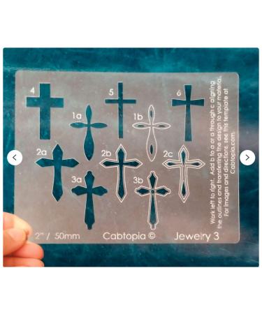Cabtopia - Jewelry Design Template Stencil Jewelry 3 Crosses