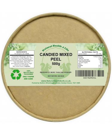 Natural Health 4 Life Cake Baking Ingredients Candied Mixed (Orange Lemon Citron) Peel 500 g in Recyclable Tub (1 Tub) 500 g (Pack of 1) - Buy Online on GoSupps.com