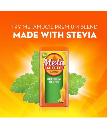 Metamucil Premium Blend 4-in-1 Daily Fibre for Digestive Health Plant-Based Psyllium Husk Powder Supplement Sugar-Free with Stevia Orange Flavored 72 Servings Orange 72 Servings (Pack of 1) - Buy Online on GoSupps.com