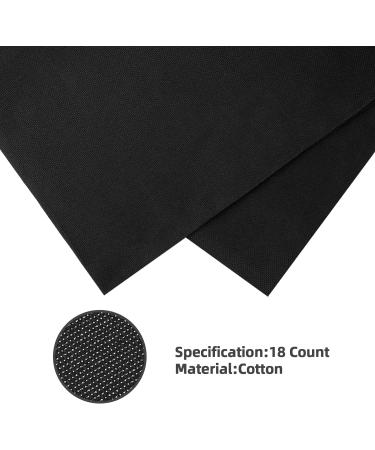 Caydo 18 Count Black Aida Cloth for Handmade Cross Stitch - 39 x 60 inch - Buy Online on GoSupps.com