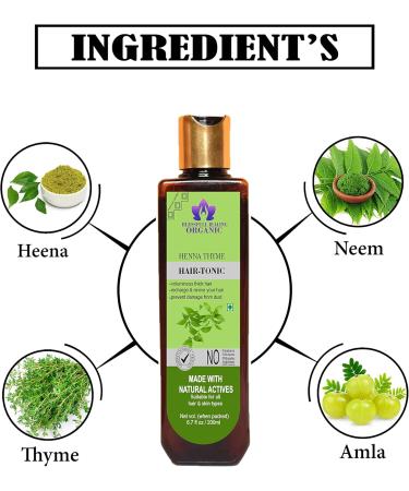 Blessfull Healing Organic Henna Thyme Hair Tonic 200 ml (Packing May Vary) - Buy Online on GoSupps.com