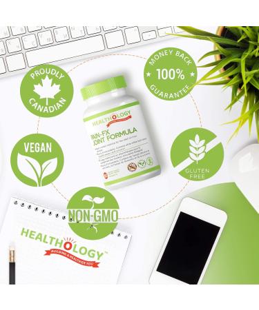 Healthology PAIN-FX | Joint Pain Relief Supplement | Anti-Inflammatory Joint Support | Contains Curcumin & Boswellia | Natural Source of Antioxidants | 60 Veggie Capsules | Vegan Friendly | NON-GMO - Buy Online on GoSupps.com
