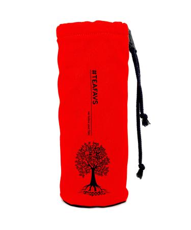 AMAPODO bottle cover - protective cover - cotton fabric plastic -free neoprene & bpa free - bottle protection for glass bottles - bag for drinking bottles - shell for bottles with of 6-7cm red
