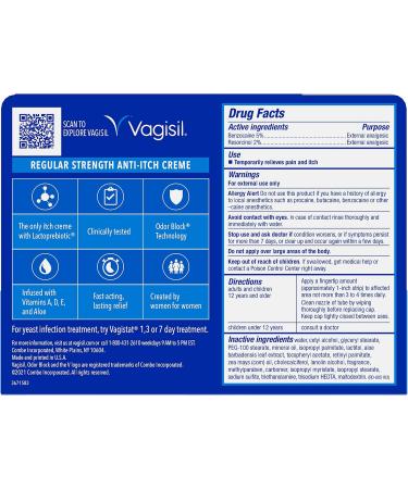 Vagisil Anti-Itch Feminine Cream - Gynecologist Tested Hypoallergenic Fast-Acting Relief for Women (2 Pack) - 1 oz Each - Buy Online on GoSupps.com