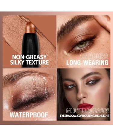 Lidscay Matte Shimmer Eyeshadow Pen - Waterproof Pigmented Creamy Crayon | Eyer Uphealler Eye Makeup | International Shipping - Buy Online on GoSupps.com