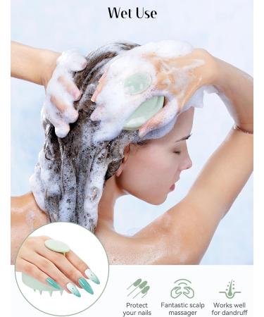 Heeta Scalp Massager for Hair Growth | Soft Silicone Brush for Stress Relief & Scalp Care | Perfect for All Hair Types Mint Green - Buy Online on GoSupps.com