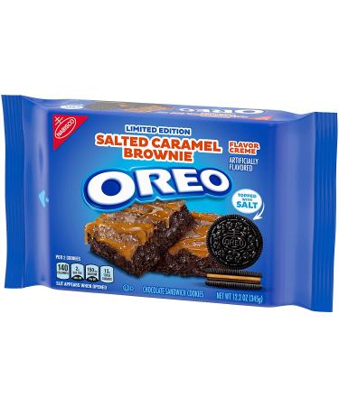 Oreo Salted Caramel Brownie Flavored Creme Chocolate Sandwich Cookies - Limited Edition 12.2 Oz - Buy Online on GoSupps.com