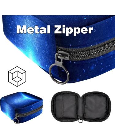 Womens Bandage Organizer with Pocket for Menstrual Cup | Big Capacity Makeup Storage | Butterflies Green Background | Travel Essential 4.7x6.6x6.6 in - Buy Online on GoSupps.com