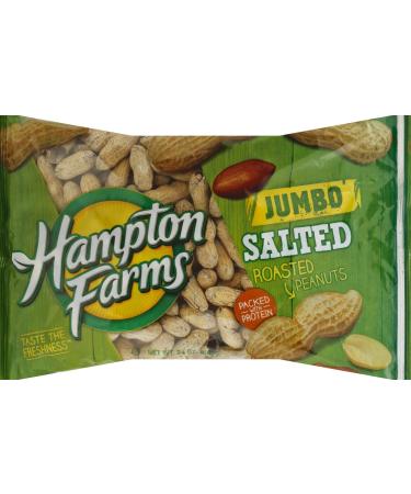 Hampton Farms JUMBO Salted Roasted Peanuts 24 oz bag