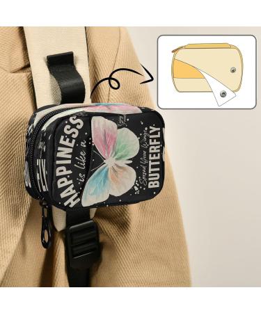 Buy Pfrewn 7-Day Watercolor Butterfly Pill Organizer - Vintage Travel Vitamin & Medicine Holder | Portable Zipper Pouch - Buy Online on GoSupps.com