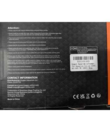 Buy Hygger Extremely Quiet Aquarium Air Pump - 2 Outlets 7W Adjustable Oxygen Pump for Aquariums Up to 2200L | International Shipping Available - Buy Online on GoSupps.com