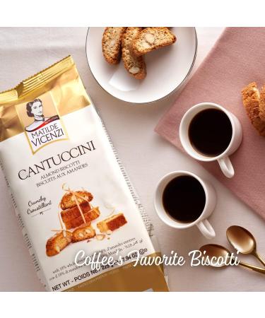 Matilde Vicenzi Cantuccini Almond Biscotti - Timeless Classic Crunchy Tuscan Pastry - Authentic Bite-Size Italian Biscuits With Real Whole Almonds For Coffee Tea Or Wine - Kosher Dairy - 7.93 oz Bag - Buy Online on GoSupps.com