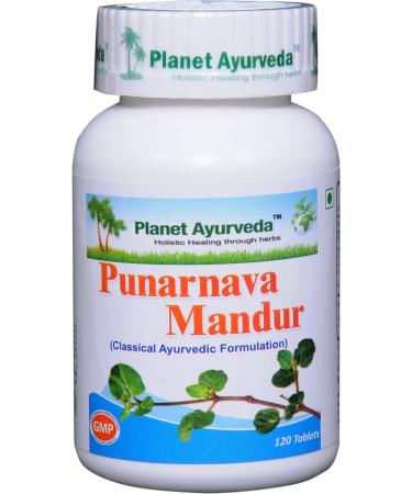 Planet Ayurveda Punarnava Mandur - 100% Natural Herbal Tablets - 2 Bottles (240 Tablets) - Buy Online on GoSupps.com