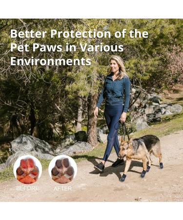 Dog Shoes for Medium Large Dogs - Breathable Boots with Reflective Straps, Anti-Slip Paw Protector for Winter, 4PCS Flower #6 (2.55 inch width) - Buy Online on GoSupps.com