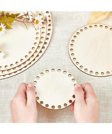 PandaHall Natural Wooden Basket Bottom Set - 5 Sizes Round Circle Blank Crochet Bases for DIY Weaving Supplies - BurlyWood (10/15/20/25/30cm) - Buy Online on GoSupps.com
