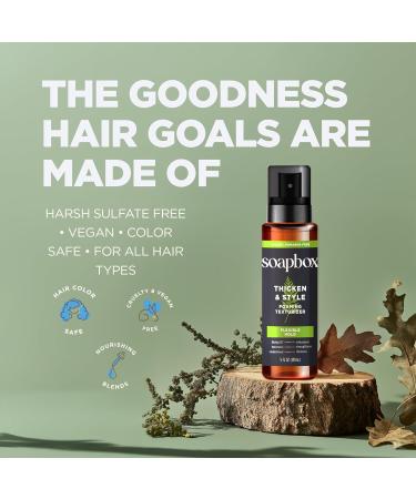 Soapbox Men's Thicken & Style Foaming Texturizer Men's Hair Styling Foam Hair Care for Men 5oz - Buy Online on GoSupps.com