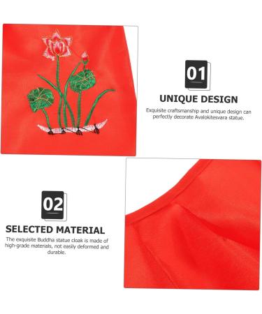 Zerodeko Creative Statue Cloak 3pcs Buddha Shawl Cloth Lotus Buddhist Supplies Avalokitesvara Statue Cloak 37.5X22.5cm - Buy Online on GoSupps.com