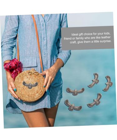 EXCEART Bag Making Supplies 5pcs Rivet Silver Accessories Brass Fittings Leather Kit Leather Rivets Screw Round Head Button - Buy Online on GoSupps.com