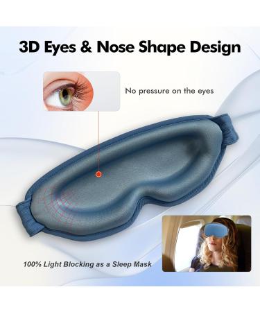 Best Heated Eye Mask for Dry Eyes - Smart Temp Control - Relief for Stye, Chalazion, Blepharitis - 3D Eye Mask for Sleep & Migraine - Light Blue - Buy Online on GoSupps.com