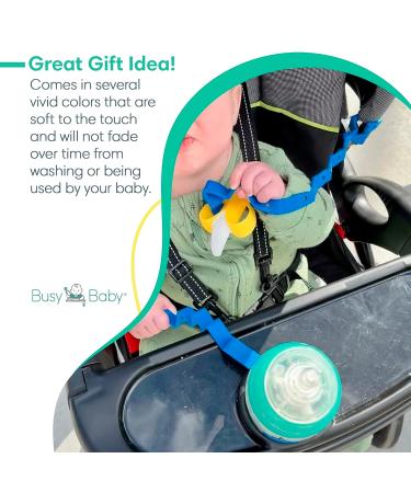 Busy Baby Toy Bungee for Baby Toys - Dishwasher Safe Toy Straps for Baby - Made with 100% Food-Grade Silicone - Pewter - Buy Online on GoSupps.com