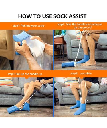 Julyee Sock Aid with Foam Handle - Ideal for Pregnant Women | Easy Dressing Aid for Comfort & Convenience - Buy Online on GoSupps.com