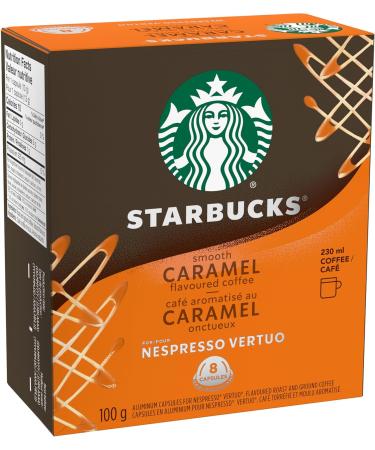 STARBUCKS Veranda Blend for Nespresso Vertuo Blonde Roast Coffee Pods 8 K-Cup Capsules Pack of 4 & Smooth Caramel For NESPRESSO VERTUO Flavoured Blonde Roast Notes of Buttery Caramel and Vanilla Coffee+Smooth Caramel Veranda 1 count (Pack of 4) - Buy Online on GoSupps.com