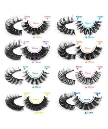 ALICROWN 48 Pairs Russian Strip Lashes - Mixed Faux Mink & Natural D Curl Eyelashes - Buy Online on GoSupps.com