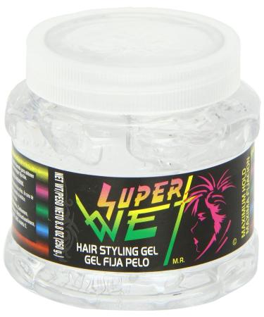 Super Wet Plus Transparent Hair Gel 8.8 Oz - Transparente Pelo for Strong Hold - Buy Online on GoSupps.com