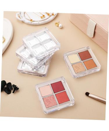 CANIGHT 6 Pcs Transparent Square Eye Shadow Box Empty Lipstick Palette Depotting Makeup Containers Plastic - Buy Online on GoSupps.com