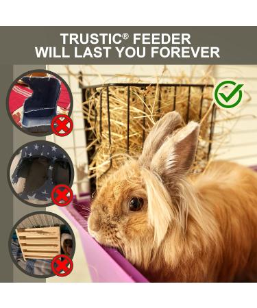 Hay Feeder for Rabbit Guinea Pig Bunny Chinchilla Heavy Duty Metal Rack Hay Holder - 7.3x4.3x6.7 inch - Buy Online on GoSupps.com